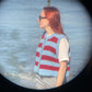 Striped Sleeveless Cardi