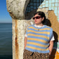 Striped Yellow Mohair Sweater Vest