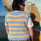 Striped Yellow Mohair Sweater Vest