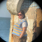 Striped Yellow Mohair Sweater Vest