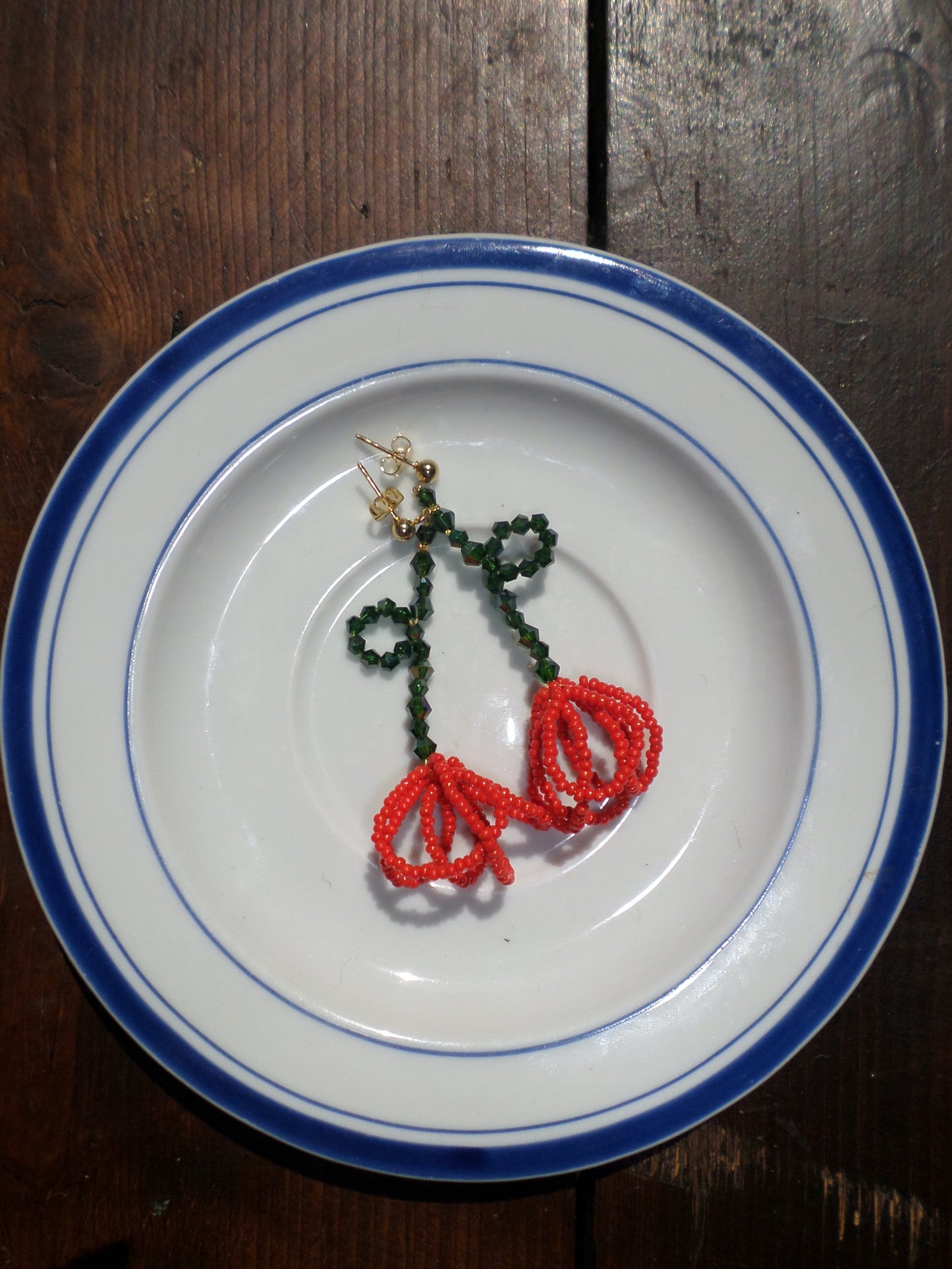 Beaded Tulip Earrings