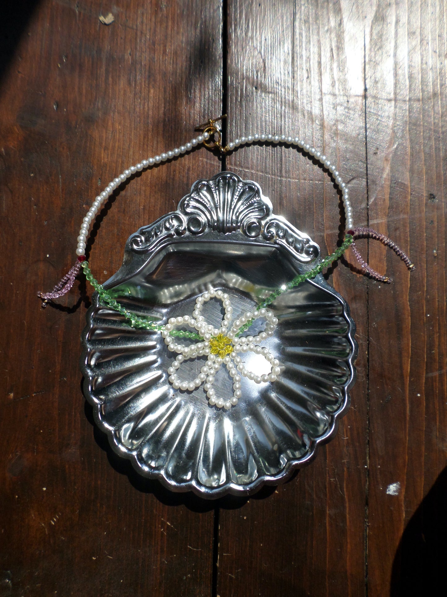 Beaded flower choker