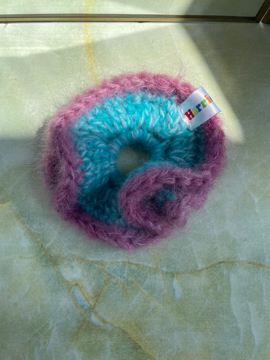 Turquoise & Purple Scrunchie